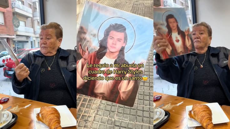 “Para que nos cuide de todo mal”: abuela confunde cuadro de Harry Styles con un santo y su reacción desata la locura en TikTok