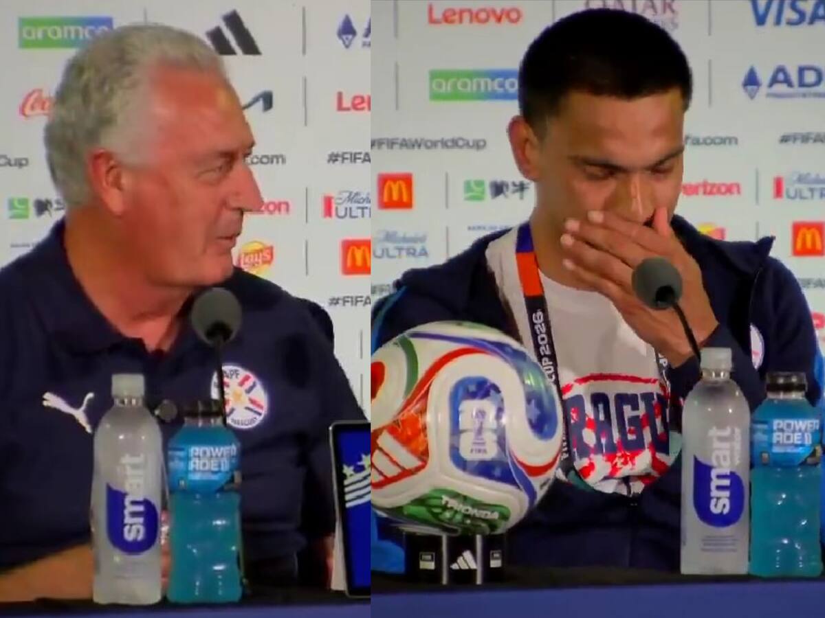 Jugador de Paraguay se quiebra en plena conferencia durante el Mundial y así reacciona su entrenador