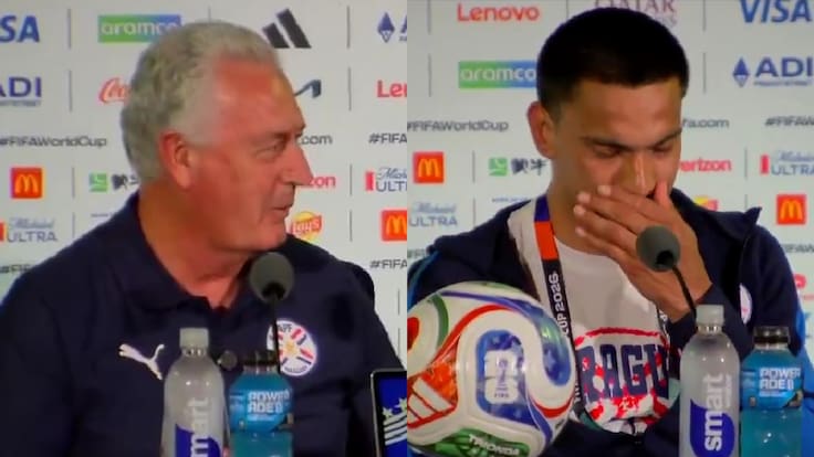 Jugador de Paraguay se quiebra en plena conferencia durante el Mundial y así reacciona su entrenador