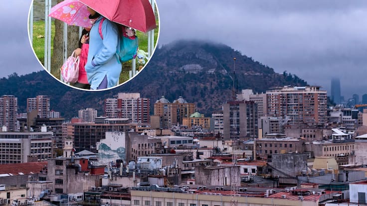 Confirman a qué hora será el peak de la lluvia en Santiago este miércoles: podrían caer más de 20 mm de precipitación