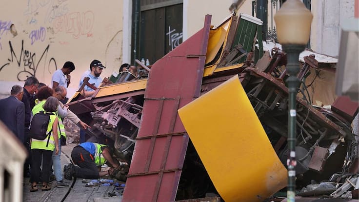 Tragedia en Lisboa: suben a 17 los muertos tras descarrilamiento de funicular