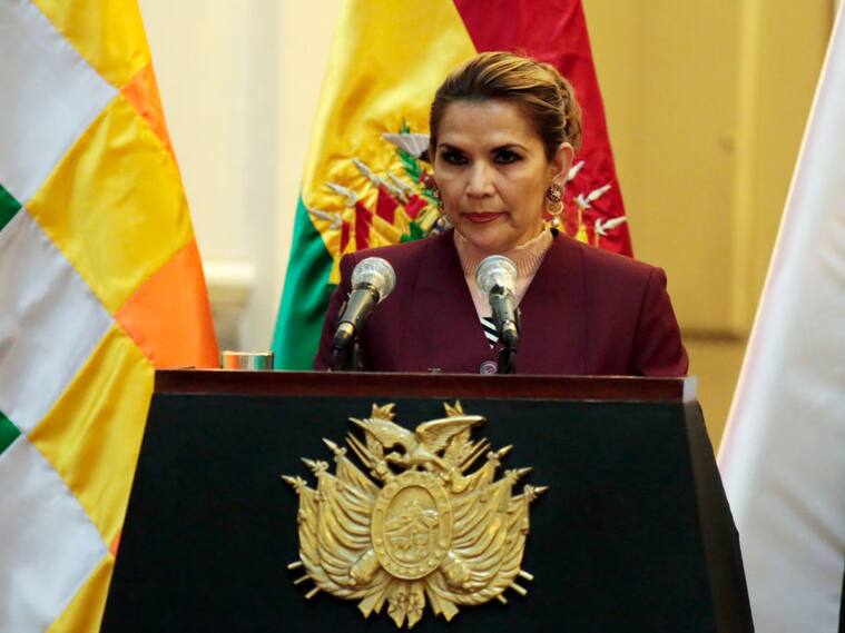 Jeanine Añez durante su ciclo como mandataria interina de Bolivia