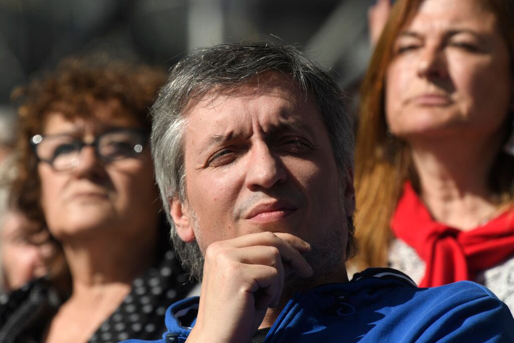 El diputado argentino Máximo Kirchner en un acto en Buenos Aires