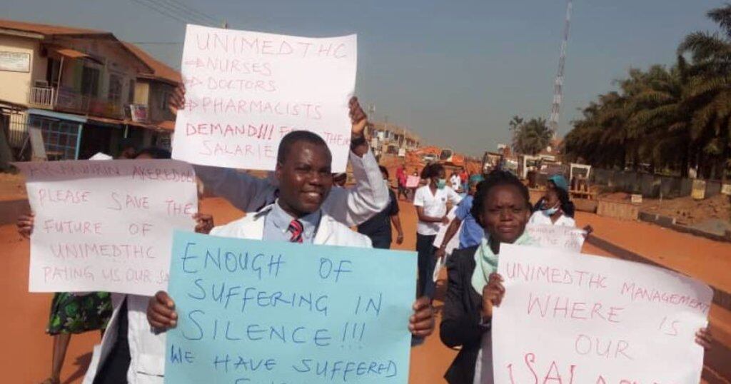 Protesta de médicos en Nigeria