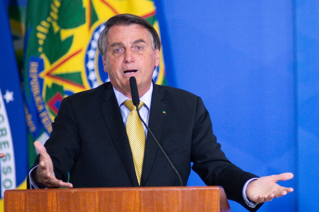 El ultraderechista Jair Bolsonaro en un acto oficial en Brasilia