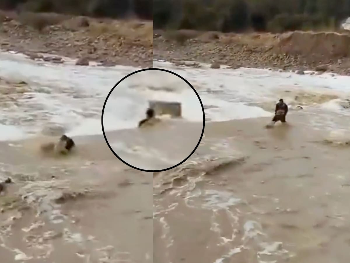 Impactante registro en Punitaqui: joven intenta cruzar un estero y es arrastrado en medio las intensas lluvias en el norte