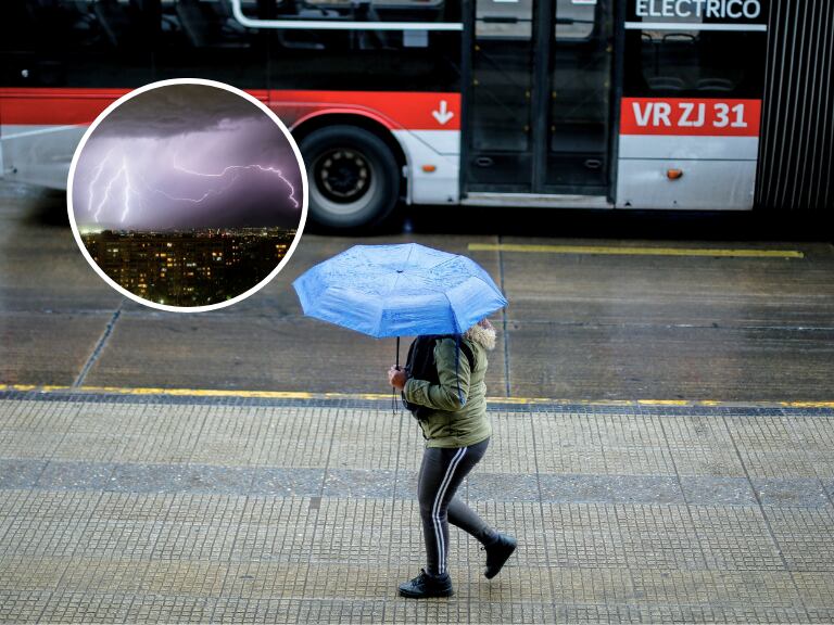 Lluvia confirmada en Santiago: anuncian probables tormentas eléctricas y 3 días seguidos de agua en la RM