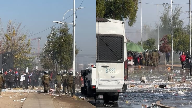 Incidentes a las afueras del Monumental tras arengazo de los hinchas de Colo Colo en la previa al juego con la UC