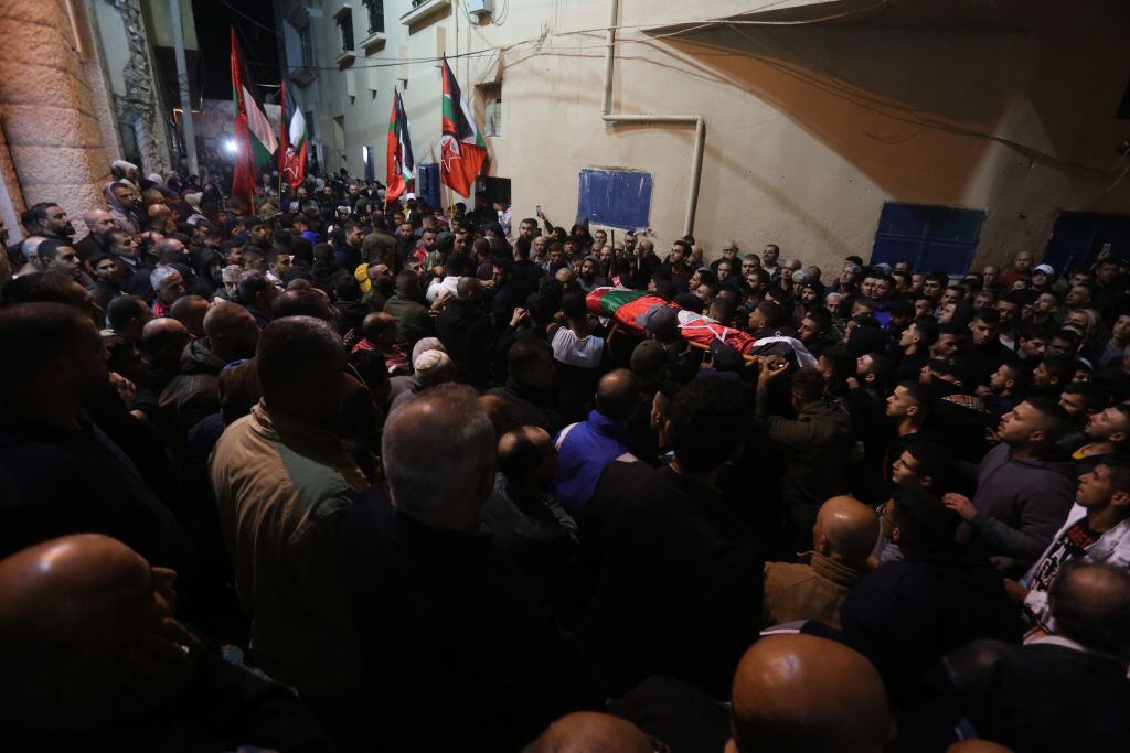 El funeral de los dos palestinos asesinados por el ejército de Israel