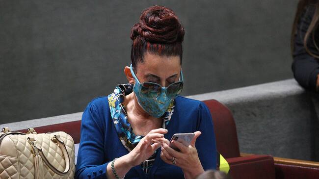María Soledad Font durante el cambio de mando. / Archivo Agencia Uno