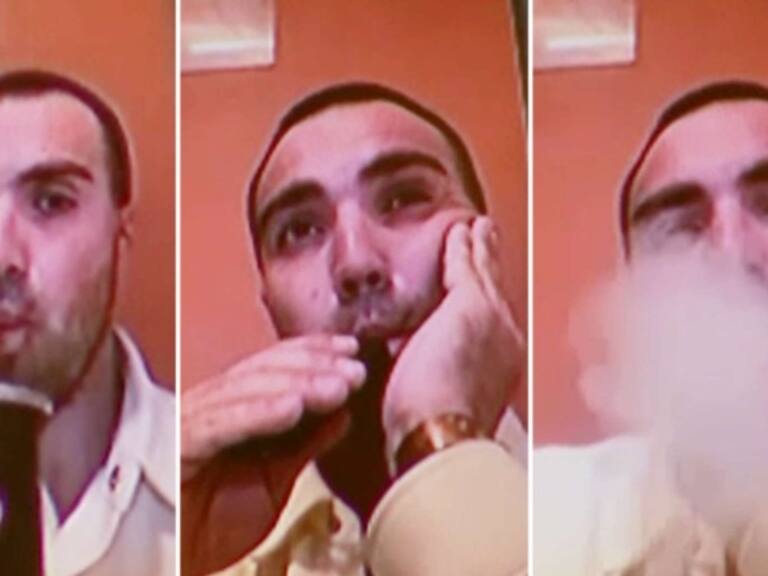 ¡Hizo indignante show! Martín de los Santos fumó, tomó e hizo muecas en audiencia por grave agresión a conserje