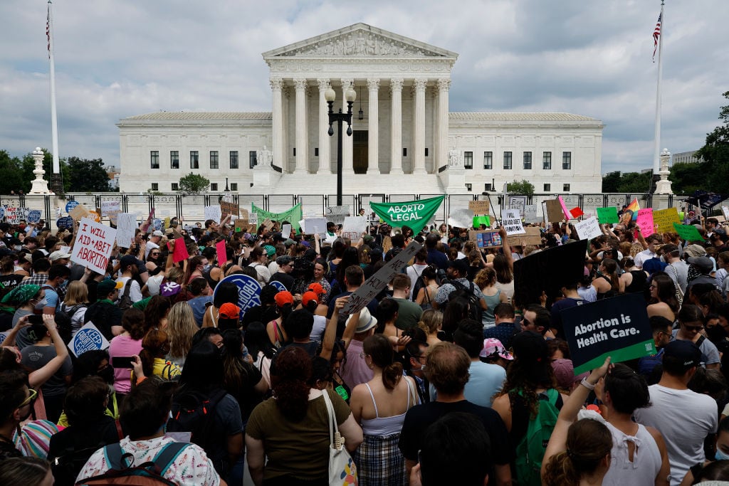 Manifestación a favor del aborto ante la corte suprema en Washington