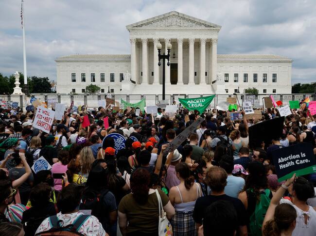 Manifestación a favor del aborto ante la corte suprema en Washington