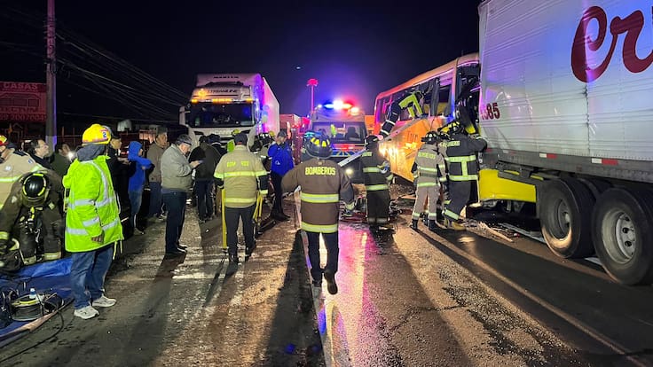 Tragedia en Coquimbo: 6 personas mueren tras choque múltiple de buses en la Ruta 5 Norte