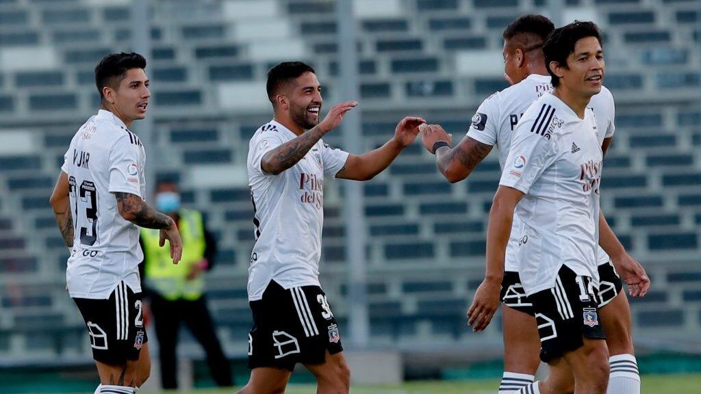 31 de Enero del 2021/SANTIAGOIgnacio Jara(c) celebra su primer gol y el 1 a 1 de Colo Colo ,durante el partido valido por la Vigésimo Sexta fecha del Campeonato Nacional AFP PlanVital 2020, entre Colo Colo vs Unión La Calera, disputado en el Estadio Monumental.
FOTO:FRANCISCO LONGA/AGENCIAUNO