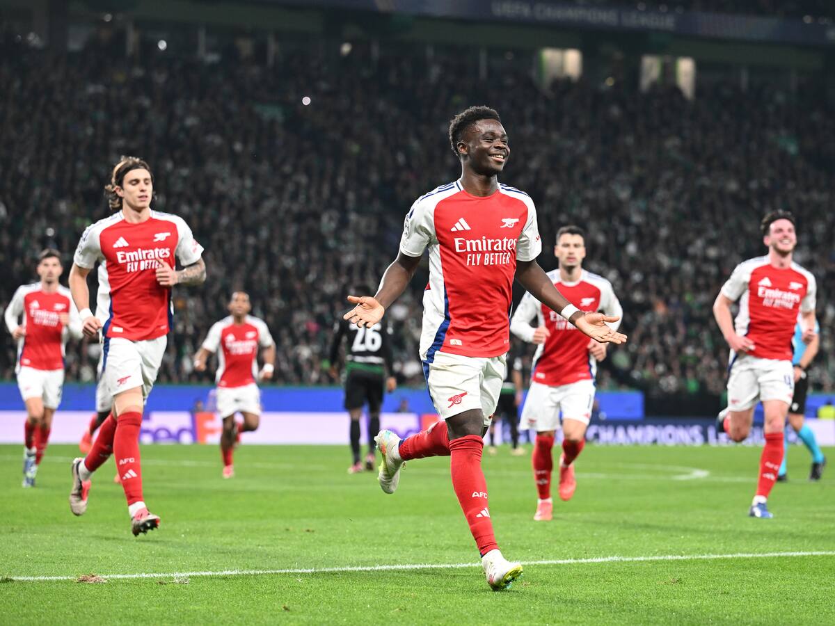 Arsenal golea en su visita a Sporting de Lisboa y vuelve a los triunfos en la Champions League
