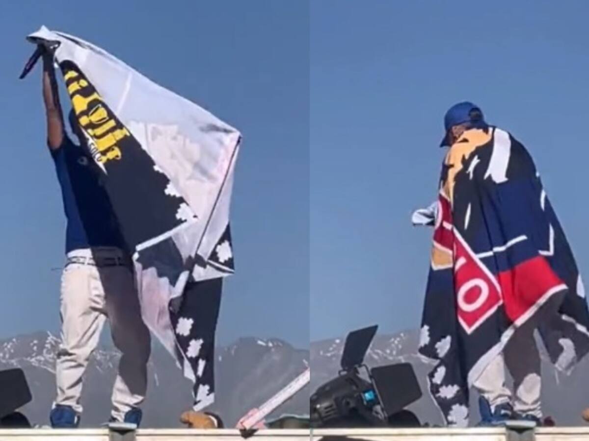 «Acá somos del Colo»: Pailita cantó con bandera del Cacique en festival y se volvió viral en redes sociales