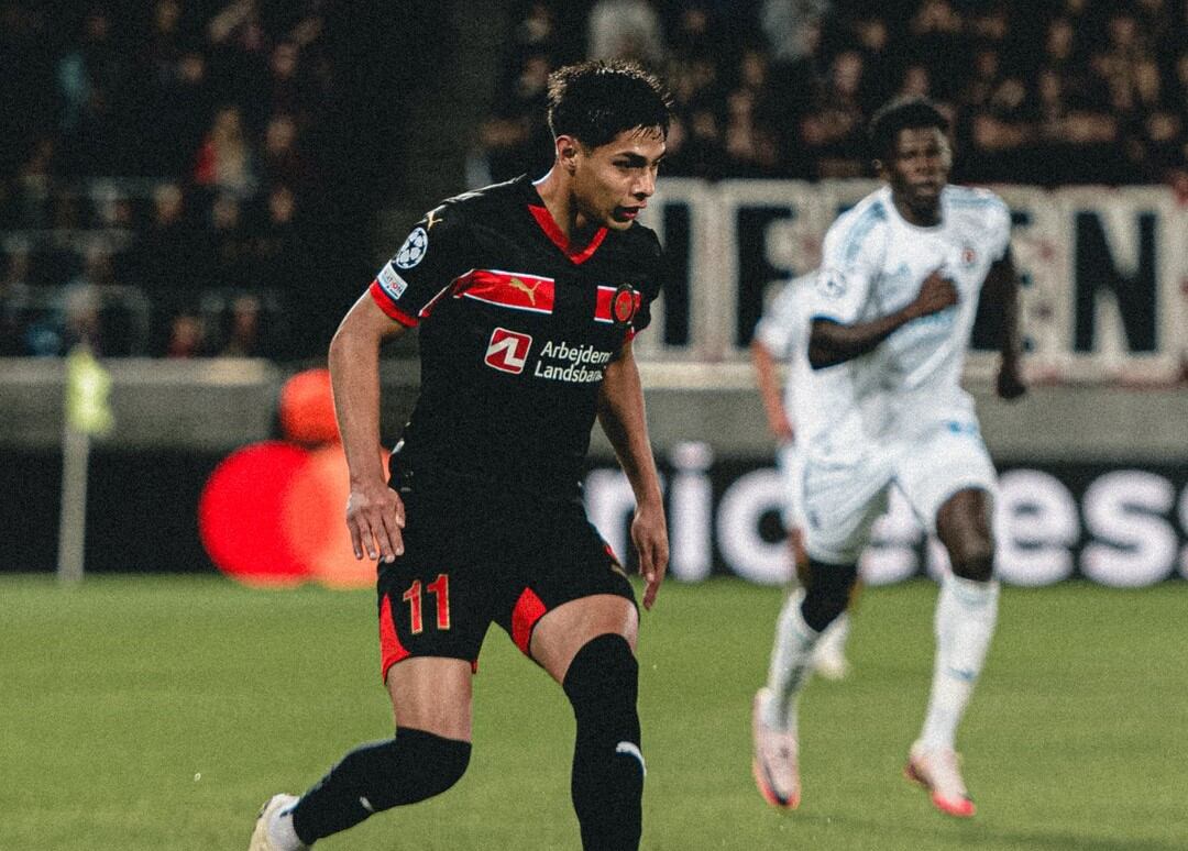 Darío Osorio participó en agónico empate del FC Midtjylland ante el Slovan Bratislava por la Champions League | X: FC Midtjylland
