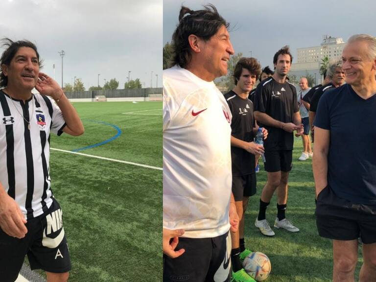 Castrilli fue el árbitro: Iván Zamorano y otras leyendas del fútbol protagonizan partido solidario en Qatar
