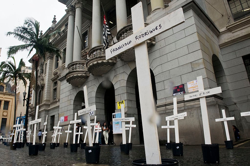 Conmemoración en Sao Paulo de la masacre de Carandiru en Brasil