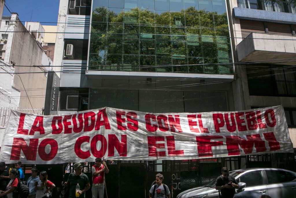 Protestas en contra del FMI en Buenos Aires