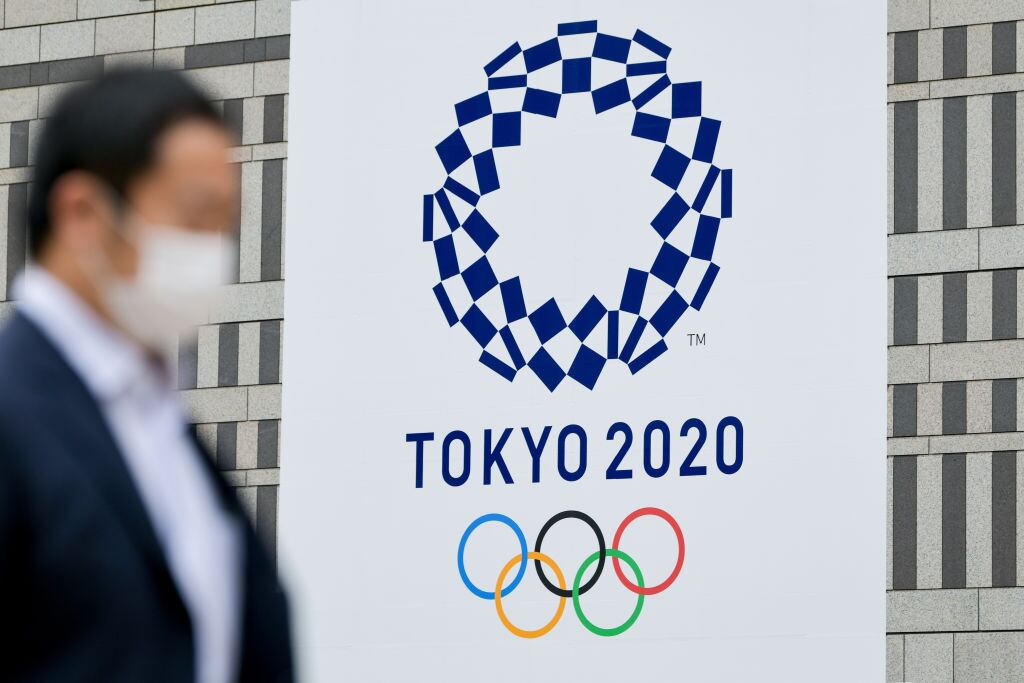 Los JJOO son publicitados en un edificio de Tokio