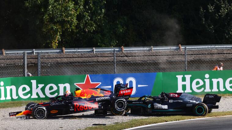Fórmula 1: Max Verstappen y Lewis Hamilton quedaron fuera del Gran Premio de Italia tras chocar entre ambos