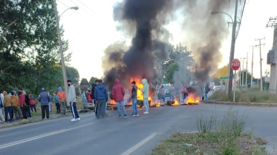 Bloqueo de ruta en Arauco