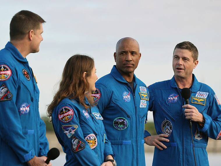 Getty Images | La tripulación del vuelo Artemis II. De izquierda a derecha: Jeremy Hansen, Christina Koch, Victor Glover y Reid Wiseman.