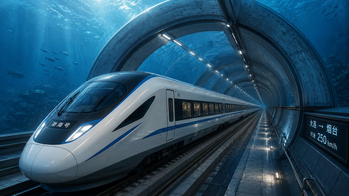 Inauguran tren bala submarino que viajará a 250 km/h: conectará dos ciudades en solo 40 minutos