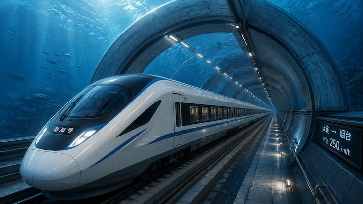 Inauguran tren bala submarino que viajará a 250 km/h: conectará dos ciudades en solo 40 minutos