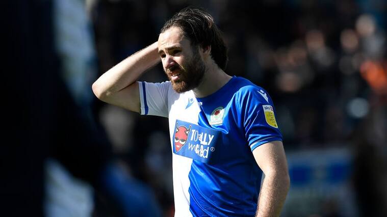 BLACKBURN, ENGLAND - APRIL 18: Blackburn Rovers' Ben Brereton reacts during the Sky Bet Championship match between Blackburn Rovers and Stoke City at Ewood Park on April 18, 2022 in Blackburn, England. (Photo by Richard Martin-Roberts - CameraSport via Getty Images)