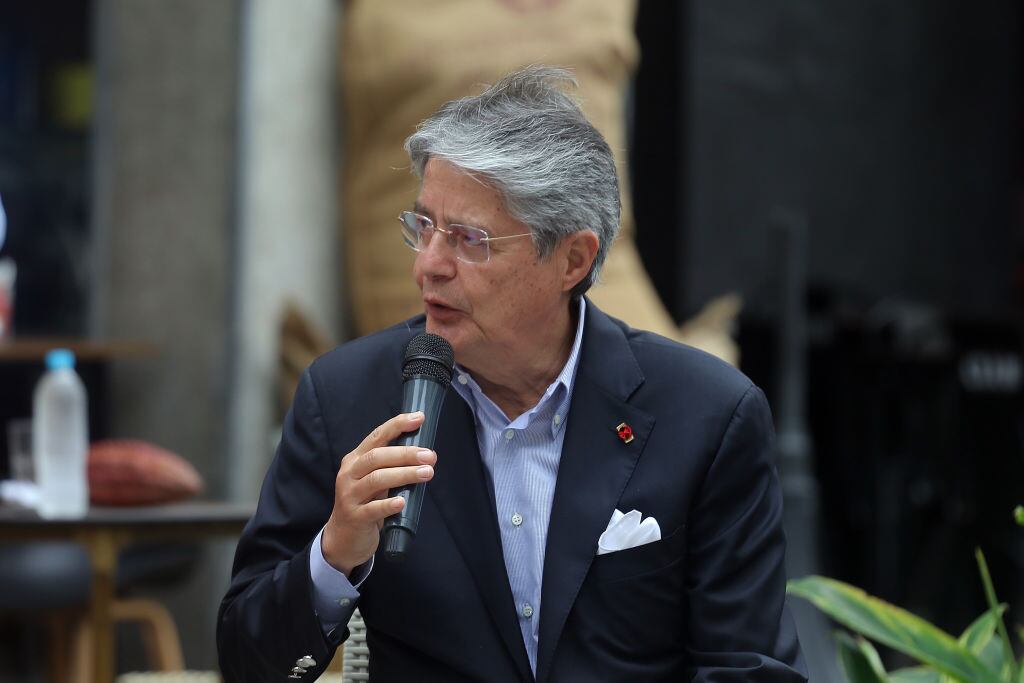 El presidente ecuatoriano Guillermo Lasso en un acto oficial en Guayaquil