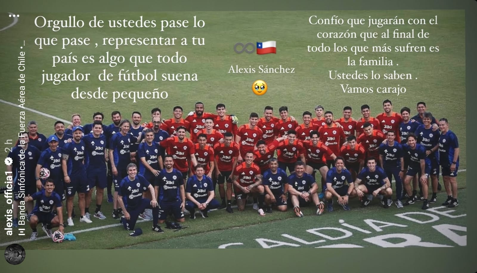 Alexis Sánchez vía Instagram