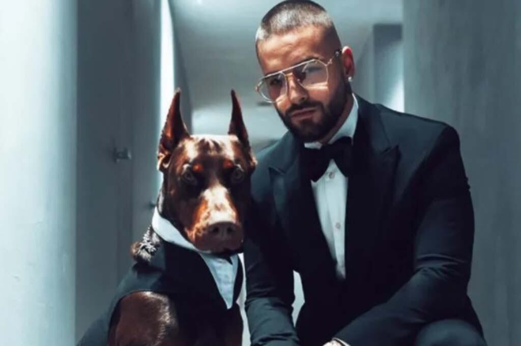 Maluma y su perro Buda