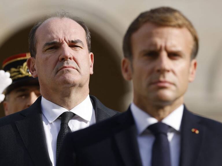 Jean Castex y Emmanuel Macron en un acto oficial en octubre de 2021