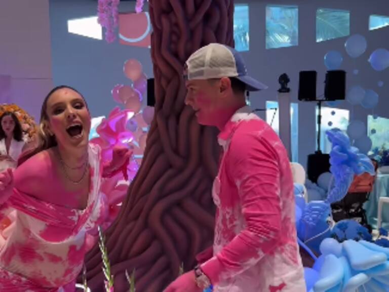 Con caída incluida: así fue el momento del “gender reveal” de Lele Pons
