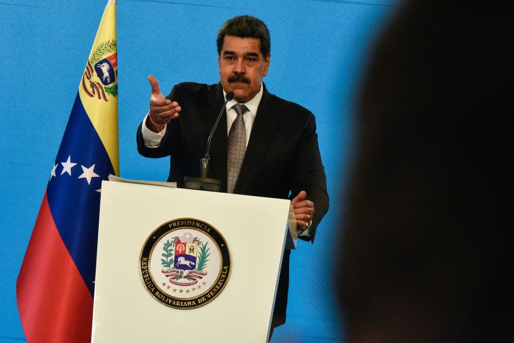 Nicolas Maduro ante los medios en al Palacio de Miraflores