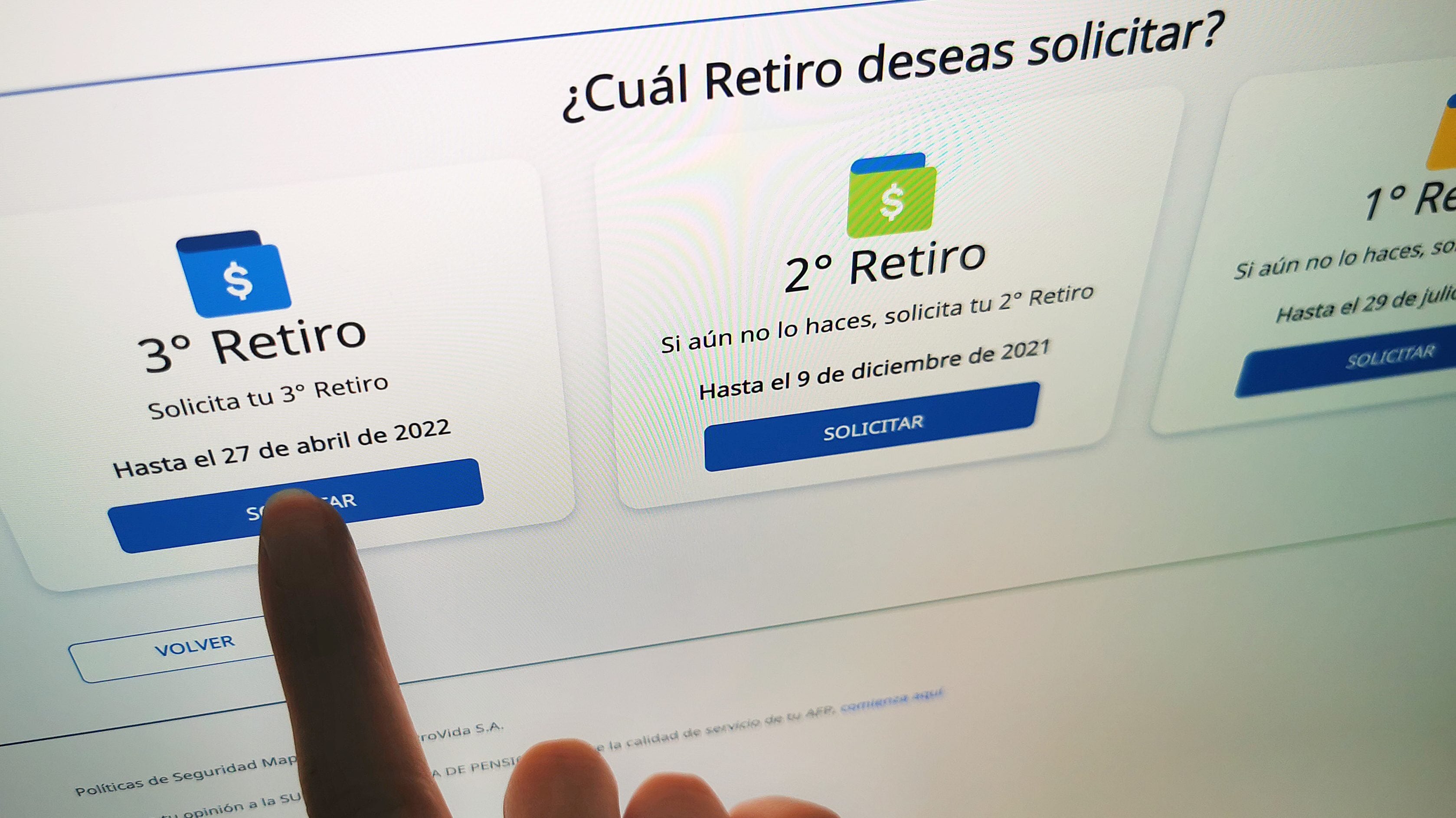 tercer retiro de fondos de las AFP