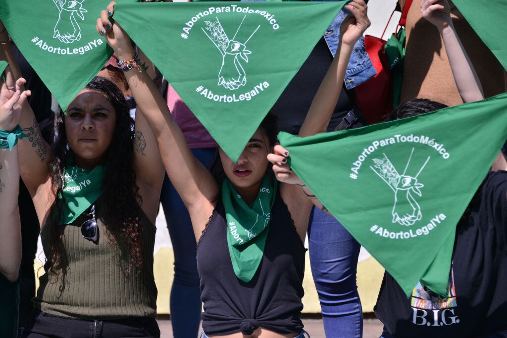 Manifestación feminista a favor del aborto en México