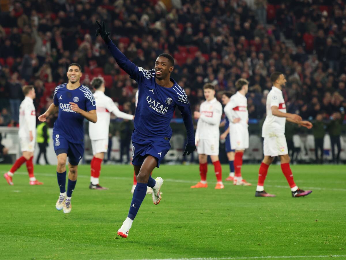 Con hat trick de Ousmane Dembélé: PSG golea al Stuttgart para cerrar la fase de liga en la Champions League