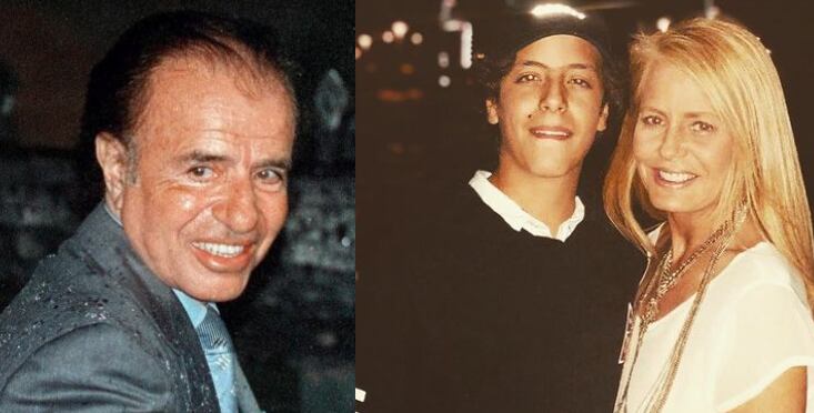 Carlos Menem, Máximo Menem y Cecilia Bolocco