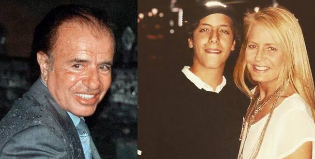 Carlos Menem, Máximo Menem y Cecilia Bolocco