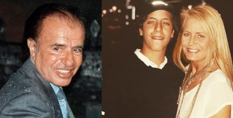 Carlos Menem, Máximo Menem y Cecilia Bolocco