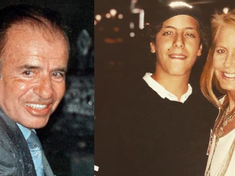 Carlos Menem, Máximo Menem y Cecilia Bolocco