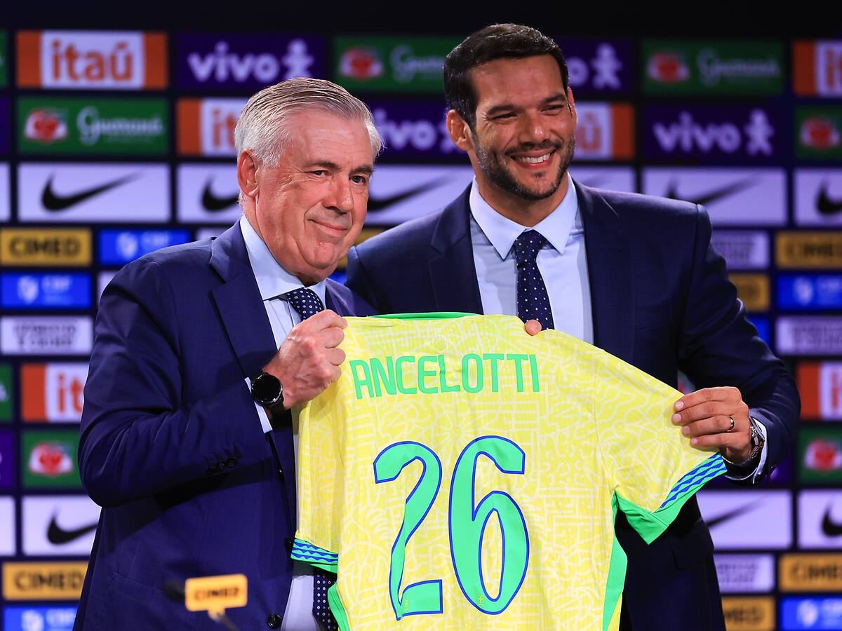 Sin Neymar y con el regreso de tres figuras: Ancelotti entregó su primera nómina como técnico de Brasil