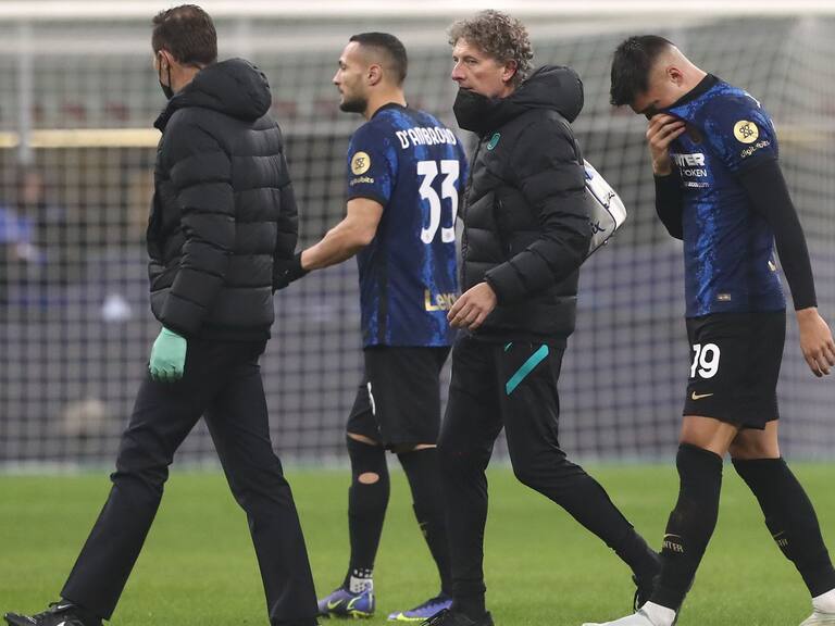 Joaquín Correa se lesionó a los dos minutos del partido del Inter de Milán