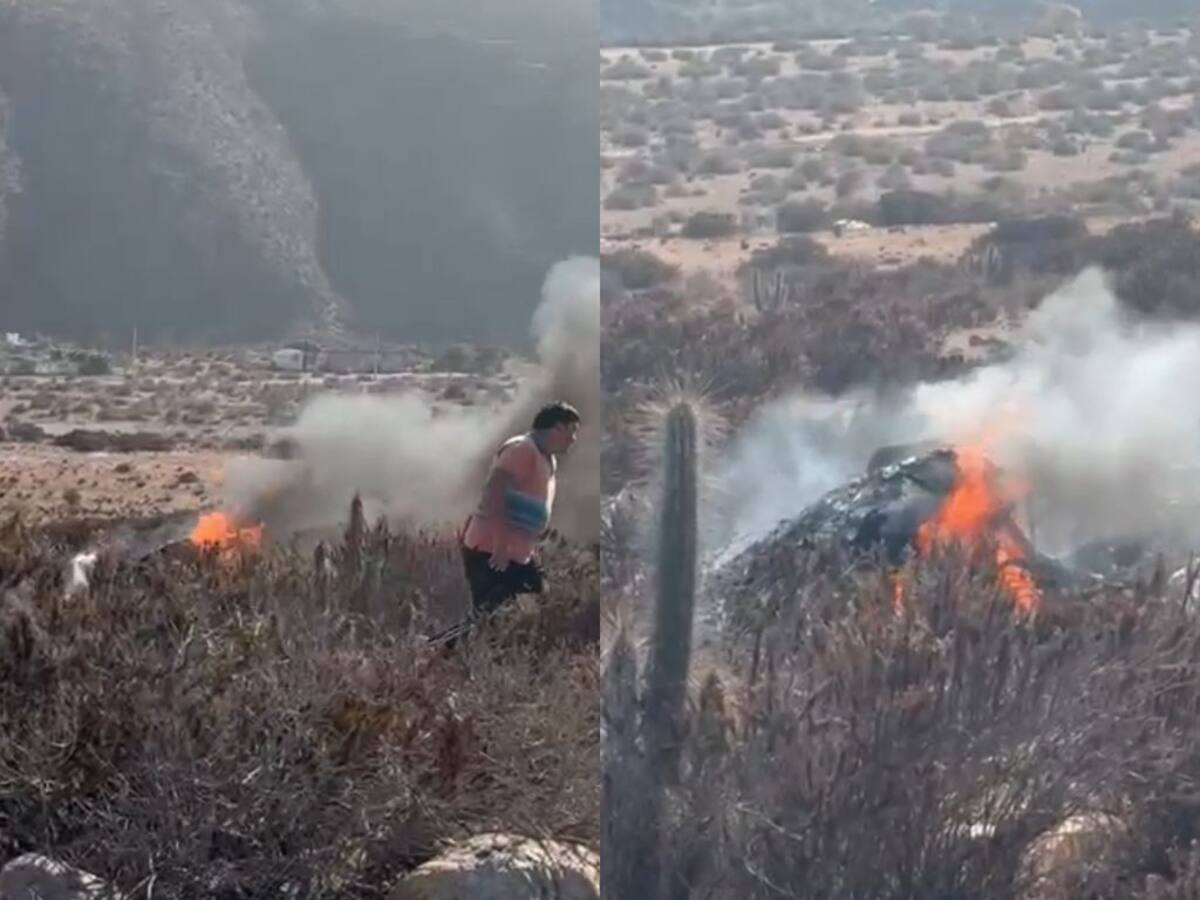 Alerta en la región de Coquimbo: avión de la FACh capota y se incendia en comuna de La Higuera