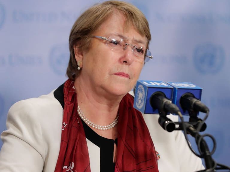 United Nations, New York, USA, September 26, 2018 - Michelle Bachelet, United Nations High Commissioner for Human Rights, briefs journalists today at the UN Headquarters in New York City.(Photo by Luiz Rampelotto/NurPhoto via Getty Images)