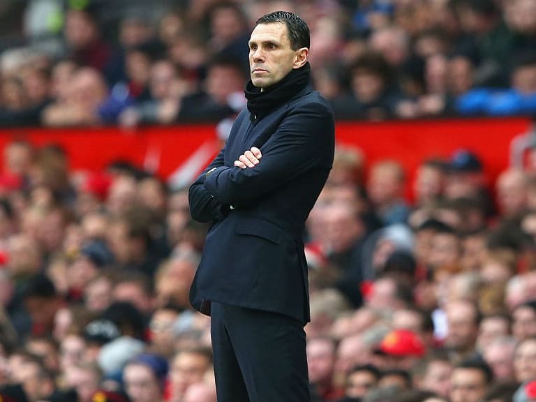 MANCHESTER, ENGLAND - FEBRUARY 28:  Manager Gustavo Poyet of Sunderland looks on from the touchline during the Barclays Premier League match between Manchester United and Sunderland at Old Trafford on February 28, 2015 in Manchester, England.  (Photo by Alex Livesey/Getty Images)